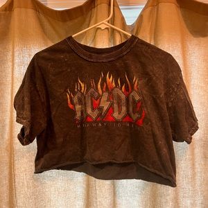 AC/DC cropped t shirt